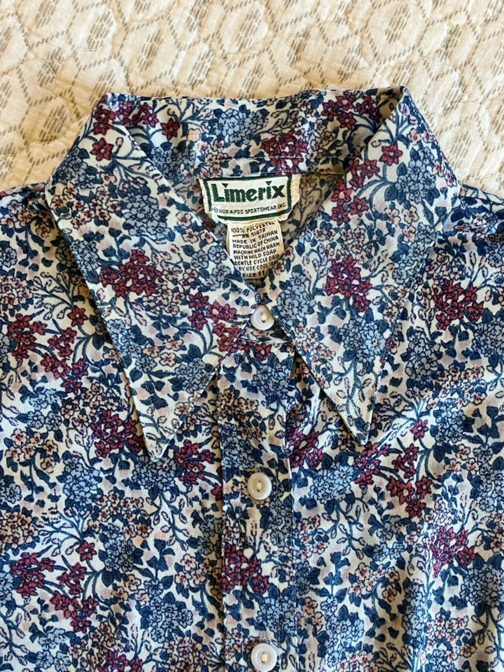 1970s VTG Limerix By Huck-A-Poo Floral Shirt